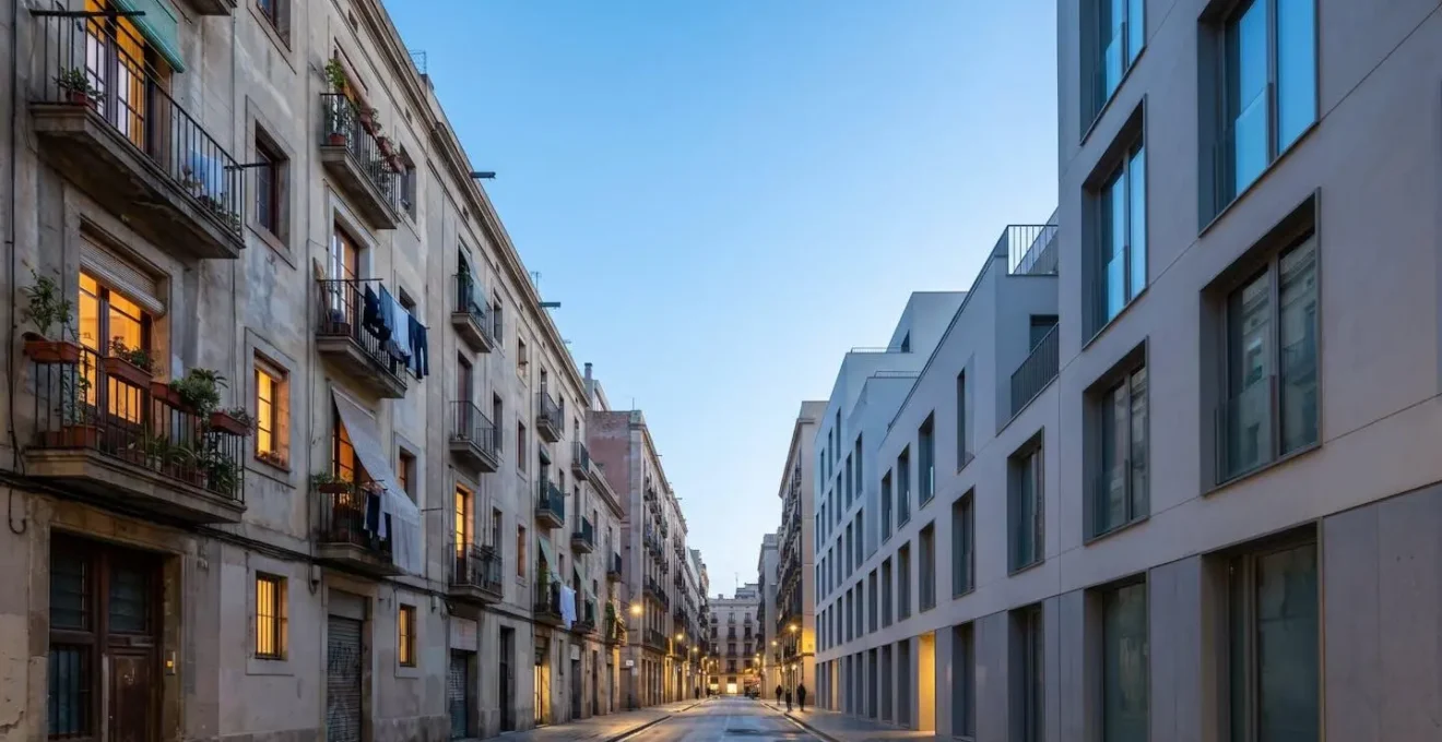 Ambiente urbano che mostra la differenza tra aree autentiche sicure e zone degradate